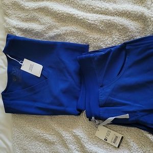 Figs Winning Blue Scrub Set size M